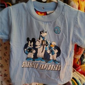 Vintage Disney Starfield Explorers Kids T-Shirt Size 12Months Embroidered
